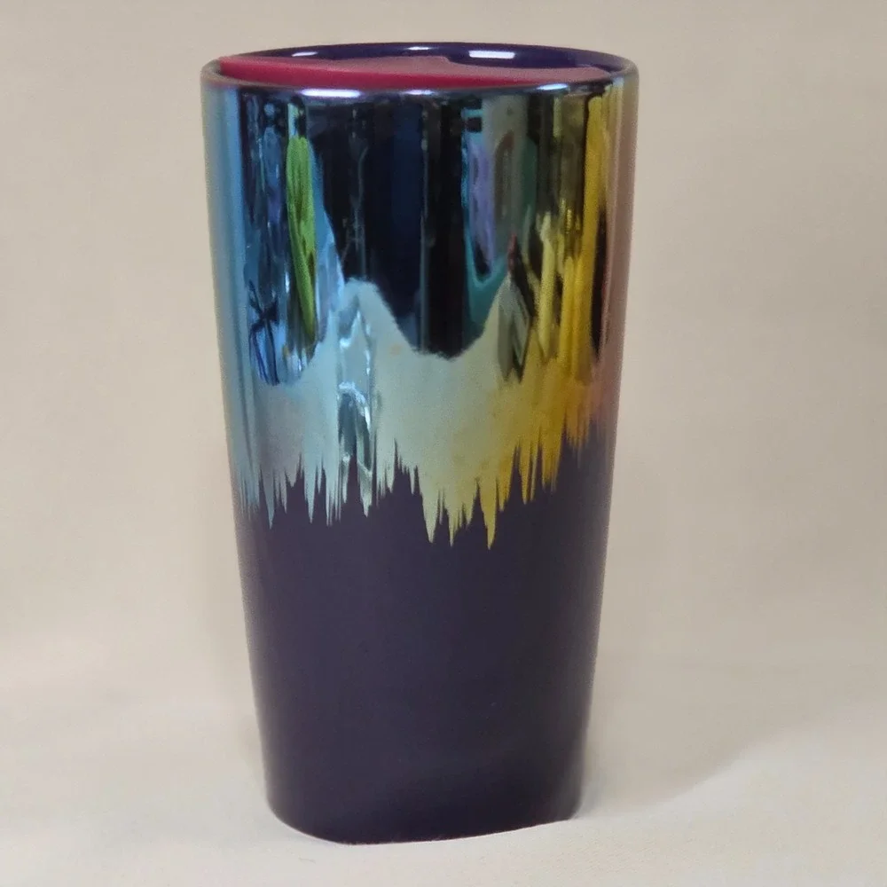 Starbucks 2020 Aurora Rainbow Oil Slick Iridescent 12oz Ceramic Tumbler